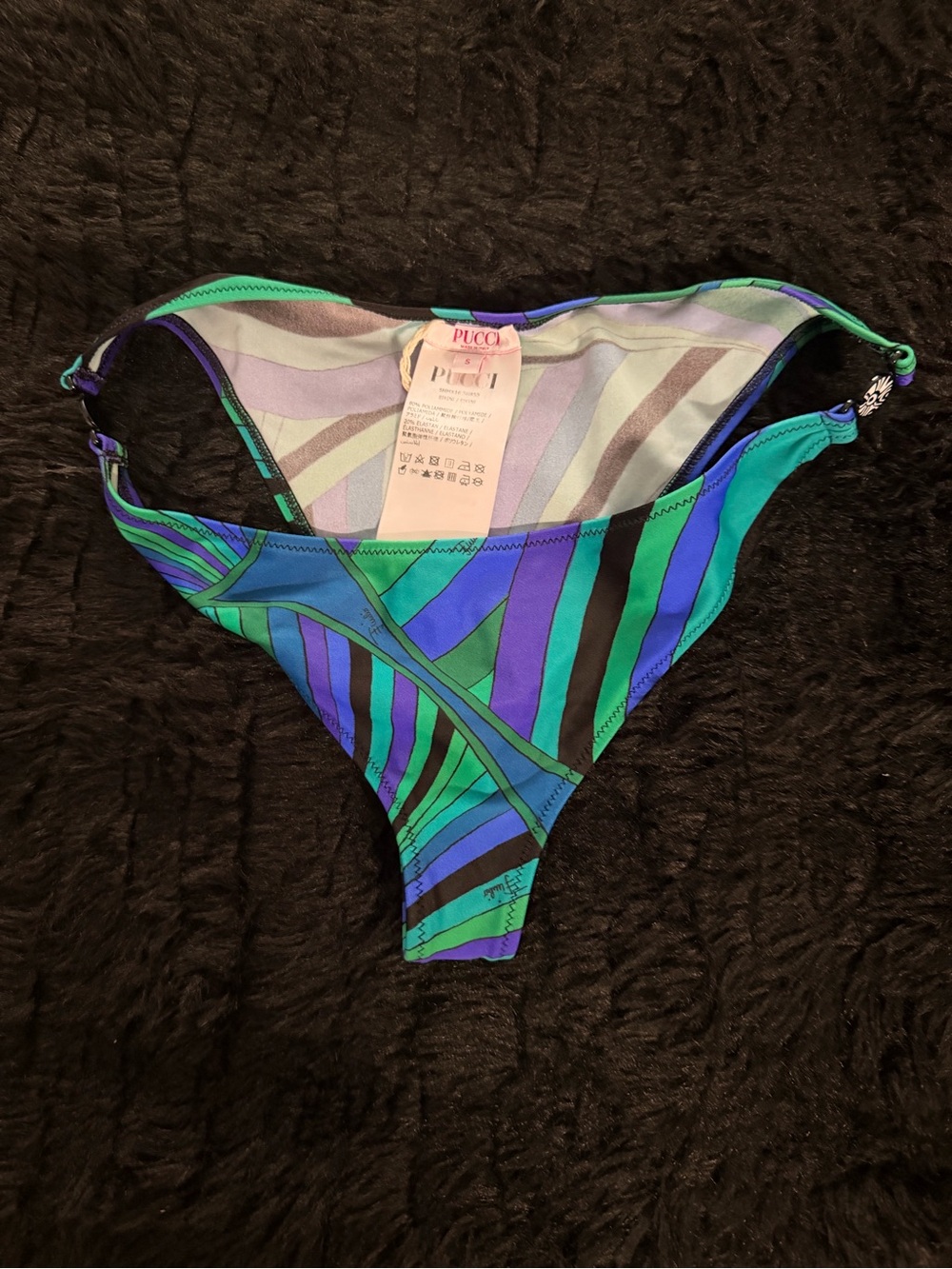 Emilio Pucci Bandeau Bikini Top & Matching Scrunchie Set with bikini bottom - Picture 7 of 12